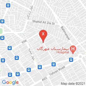 این نقشه، آدرس دکتر علی مهدی زاده متخصص اعصاب و روان (روانپزشکی) در شهر کرمان است. در اینجا آماده پذیرایی، ویزیت، معاینه و ارایه خدمات به شما بیماران گرامی هستند.