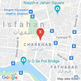 این نقشه، نشانی دکتر فرحناز حریرفروشان متخصص داخلی در شهر اصفهان است. در اینجا آماده پذیرایی، ویزیت، معاینه و ارایه خدمات به شما بیماران گرامی هستند.