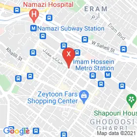 این نقشه، نشانی دکتر محمدحسین قهرمانی متخصص کایروپراکتیک در شهر شیراز است. در اینجا آماده پذیرایی، ویزیت، معاینه و ارایه خدمات به شما بیماران گرامی هستند.