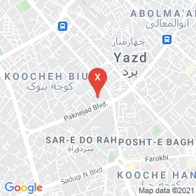 این نقشه، آدرس گفتاردرمانی و کاردرمانی یزد متخصص مرکز توانبخشی یزد در شهر یزد است. در اینجا آماده پذیرایی، ویزیت، معاینه و ارایه خدمات به شما بیماران گرامی هستند.