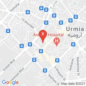 این نقشه، آدرس گفتاردرمانی نوا ( خیام شمالی ) متخصص ارزیابی و درمان اختلالات گفتار و زبان در شهر ارومیه است. در اینجا آماده پذیرایی، ویزیت، معاینه و ارایه خدمات به شما بیماران گرامی هستند.